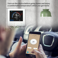 Thermostat intelligent Tuya SIXWGH, contrôle par application Wi-Fi, écran OLED, design coulissant, commande vocale, programmation 7 jours, charge 16A, fonctionne à domicile
