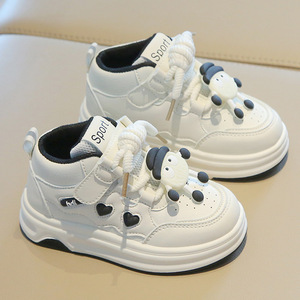 Zapatillas de Lona de Caña Alta para Niños, Primavera-Otoño 2026, Antideslizantes, con Suela Suave, Casuales, para Niños y Niñas - Product Image 3
