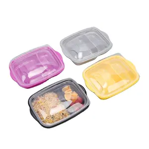 Food Container Sushi Container Bento Box Sushi 1 2 Compartment Take Away Microwavable Lunch Plastic Packing Boxes Blister Food Container Disposable With Lid