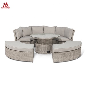 Meubles de patio <span class=keywords><strong>chaise</strong></span> de plage ronde en rotin <span class=keywords><strong>chaise</strong></span> longue d'extérieur avec auvent <span class=keywords><strong>piscine</strong></span> hôtel jardin lit de jour sectionnel - Product Image 4