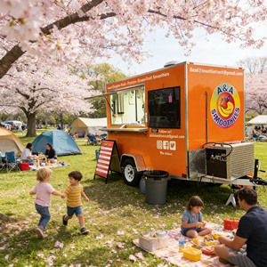Mobile food <b>trailers</b>, mobile food carts, electric food carts, suitable for selling snacks and fast food. - Product Image 1