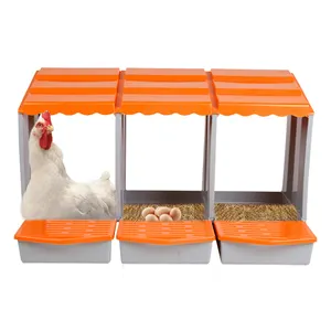 1 2 3 Compartment Laying Box for Hens Chicken Nesting Boxes with Egg Collection Nesting Box for Chickens