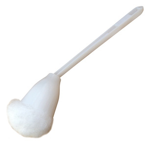 Toilet <b>Brush</b> With Squeeze Function White <b>Round</b> Durable Easy To Clean For Hotel Bathroom - Product Image 1