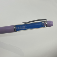 Stylo bille liquide flottant publicitaire en PVC avec image de bateau en mouvement, souvenirs promotionnels d'entreprise, religieux, multicolores, logo personnalisé