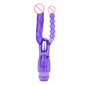 Nouveau gode vibrant à double <span class=keywords><strong>pénétration</strong></span> Dong vibrateur Anal G-Spot Sex Toy - Product Image 3