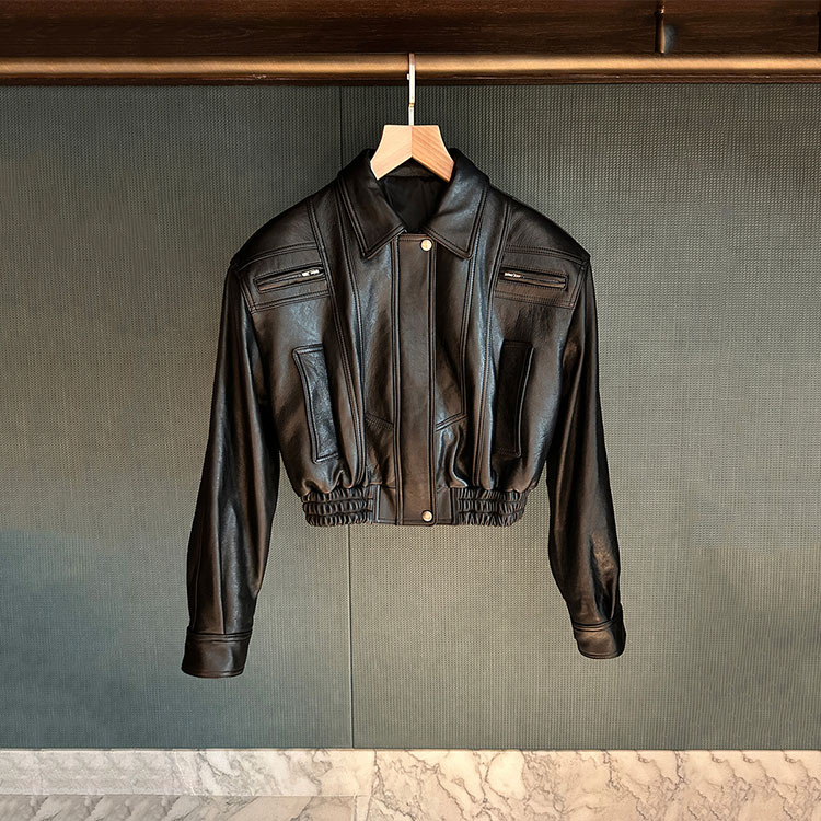 On Sale Leather Sheep Wax Jackets Customized Two-Tone Finish