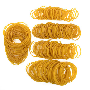 Bandes en résine plastique jaunes, fourniture directe usine, vendues en sacs de 50g, très élastiques et durables pour l'arrimage des légumes et le bureau - Product Image 1