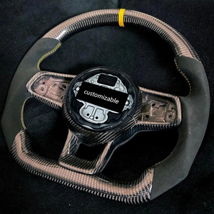 Volante Deportivo Personalizado <span class=keywords><strong>de</strong></span> Fibra <span class=keywords><strong>de</strong></span> Carbono con Base Plana y Agarres <span class=keywords><strong>de</strong></span> Alcántara para VW Jetta Golf MK6 Sagitar Bora Lavida Passat <span class=keywords><strong>Beetle</strong></span> - Product Image 3
