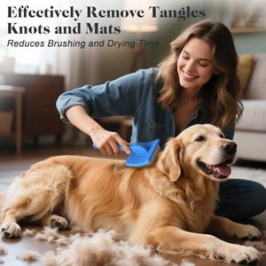Peigne professionnel de démêlage pour chien Brosse à râteau à épingles extra longues pour griffonnages dorés, caniches, outil de toilettage anti-enchevêtrement pour manteaux épais - Product Image 5