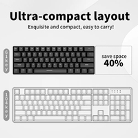 Clavier mécanique pour ordinateur à 61 touches, design ergonomique RGB, clavier connecté, clavier d'ordinateur de jeu pas cher