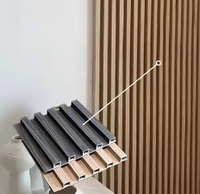 Panneau mural en composite bois-plastique PVC gaufré, imperméable et écologique, épaisseur 24 mm, pour appartement
