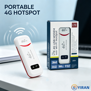 Modem USB 4G portable, nouvelle apparence en forme de croissant, <span class=keywords><strong>MSM8916</strong></span>, prend en charge FDD B1/3/5, point d'accès WiFi de poche à bas prix avec emplacement pour carte SIM - Product Image 1
