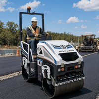 Compacteur d'asphalte diesel vibrant à double tambour, manuel, portable, 4 tonnes, mini-rouleau compresseur routier, fournisseur