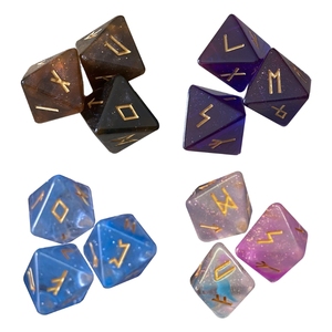 Dados de signos del zodiaco de astrología, juego de mesa de adivinación, dados poliédricos acrílicos de 8 lados, venta al por mayor - Product Image 2
