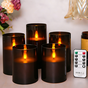 Velas LED Negras sin Llama para Halloween con Cable <span class=keywords><strong>de</strong></span> Cobre, Lámpara <span class=keywords><strong>de</strong></span> 3 Piezas, Decoración <span class=keywords><strong>de</strong></span> Iluminación <span class=keywords><strong>de</strong></span> Ambiente Espeluznante Personalizada para Fiestas y Casas Encantadas - Product Image 4