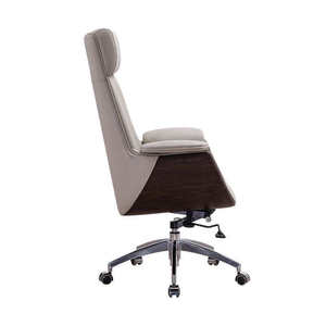 Chaise de bureau moderne à dossier haut en cuir PU, chaise de direction ergonomique pivotante pour la maison, le bureau et l'usage commercial - Product Image 6