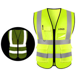 Uniforme de sécurité de protection extérieur fonctionnel Construction de trafic léger Gilet réfléchissant de sécurité pour adultes avec logo personnalisé - Product Image 2