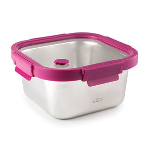 Contenitore per alimenti Lacor in acciaio inossidabile da 1,5 litri quadrato con coperchio per la preparazione dei pasti - Product Image 1