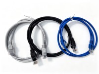 Câble de communication réseau Cat5e UTP 24AWG RJ45 de 1 mètre, directement de l'usine, pour panneau de brassage, commutateur et rack de serveur