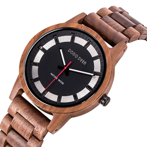 DODO DEER Montres de luxe pour hommes 2020 Montre de mode pour femmes Montre Curren Bois Chine Original MIYOTA Ronde Analogique Décontractée - Product Image 1