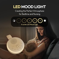 Machine à bruit blanc apaisante pour bébé avec 21 sons relaxants pour le sommeil, batterie longue durée et lumière d'ambiance LED douce