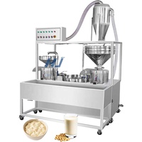 Ligne de production automatique de lait de soja et de tofu HJ Commercial, broyeur, machine d'usine, faible bruit, 380V 21kW