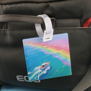 Étiquette personnalisée de bagage de voyage étiquette d'identification d'adresse de bureau de valise de bagage étiquette acrylique de bagage - Product Image 1