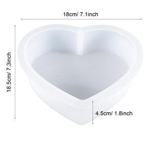 Cetakan Silikon Resin Bentuk Hati Besar 3D, Cetakan Epoxy untuk Pengawetan Bunga, Kenang-kenangan Pernikahan, Pembatas Buku, Kerajinan DIY - Product Image 2