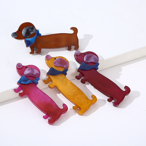 Broche en épingle à cheveux en acétate amusant <span class=keywords><strong>de</strong></span> style français pour <span class=keywords><strong>chien</strong></span> <span class=keywords><strong>de</strong></span> <span class=keywords><strong>berger</strong></span> <span class=keywords><strong>Corgi</strong></span> - Product Image 1