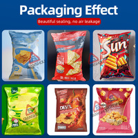 Machine d'emballage automatique verticale pour chips de banane, de pommes de terre, de plantain, de chinchin, au gaz azote, 50 g