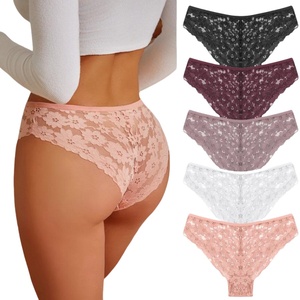 Удобное кружевное трикотажное белье больших размеров с антибактериальной пропиткой, сексуальное, прозрачное, сетчатое, с вырезом на талии, однотонное, тонкое, с высокой посадкой, однотонное, с вырезом на промежности. - Product Image 2