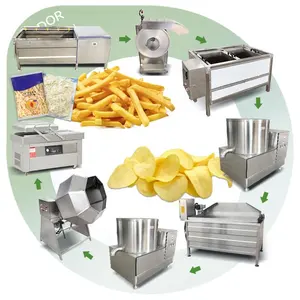 Semi-Automatische 50Kg/Hr Prijs Mini Bevroren Friet Aardappelchips Verwerking Maken Machine In India