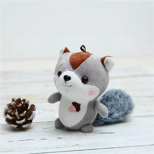Llavero de Peluche de <span class=keywords><strong>Ardilla</strong></span> Personalizado al por Mayor, Juguetes de Peluche Suaves y Lindos para Fiestas de Cumpleaños, Llaves, Mochilas - Product Image 6