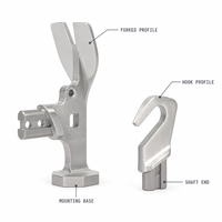 Support de crochet moulé sur mesure de précision, extrémité d'axe usinée, quincaillerie métallique pour systèmes de fixation industriels