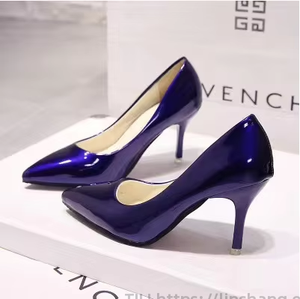 Women's Summer High Heel Pumps New Design Transparent Patent Leather Upper Stiletto <b>Sandals</b> Pure Color - Product Image 3