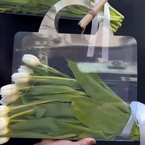 <span class=keywords><strong>Mikea</strong></span> clair Pvc fenêtre transparente cadeau de noël pvc fleur sac de transport - Product Image 5