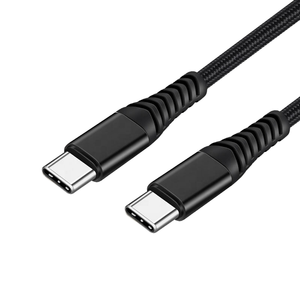 Câbles de données tressés en nylon <span class=keywords><strong>USBC</strong></span> 60W à charge rapide avec connecteur en aluminium USB Type C à Type C pour téléphone portable 15 Pro - Product Image 1