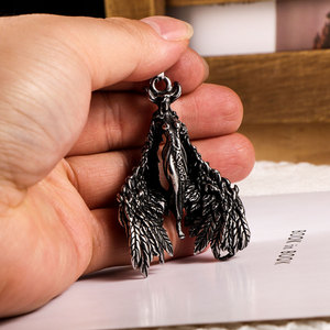 Collar de Acero Inoxidable con Colgante de Alas de Ángel para Hombre, Estilo Hip Hop, Anime, SP1119 - Product Image 2