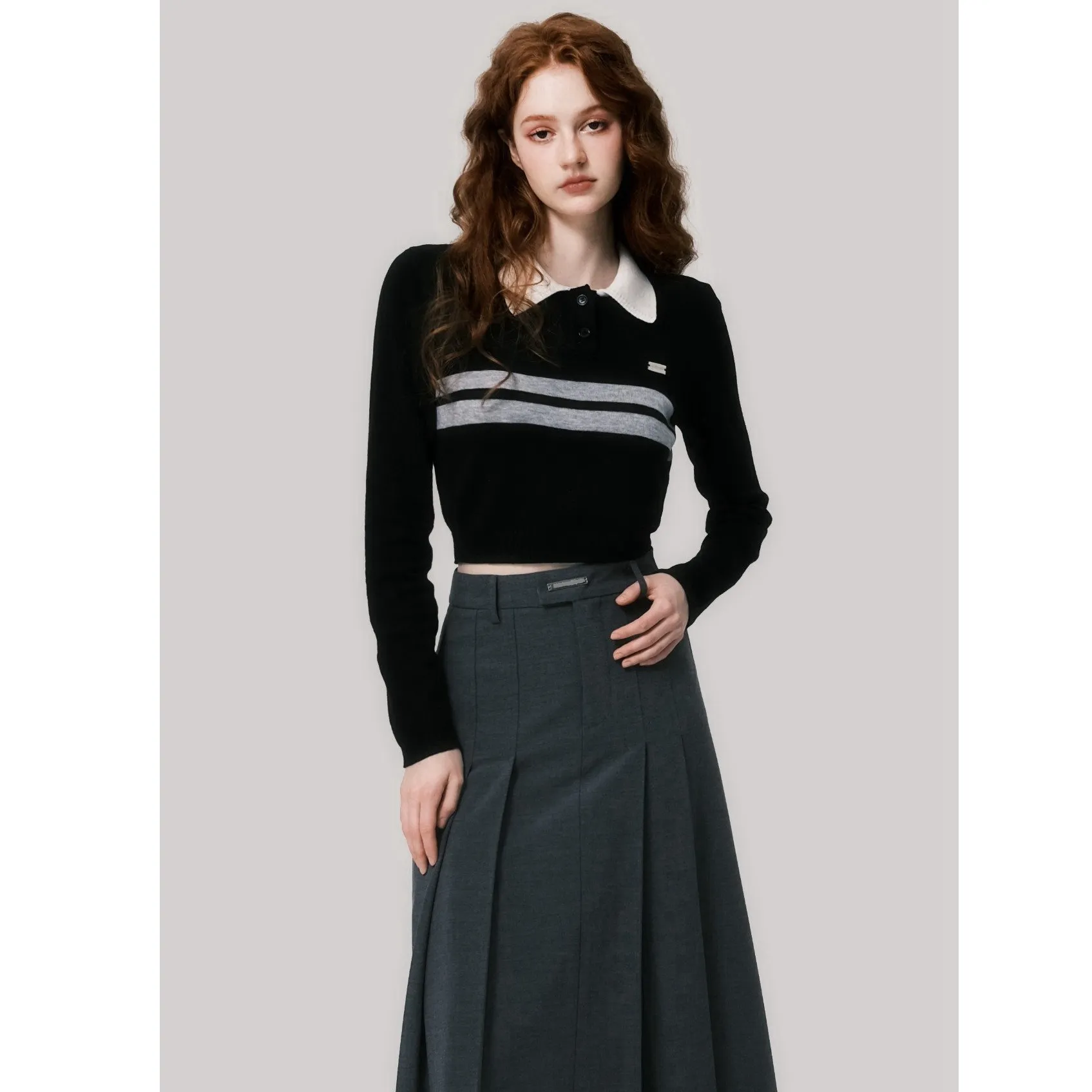 2023 Senior Custom knitting Jacquard cable Knitted skirt Cotton bust Knitwear women Sweaters