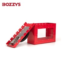 Boîte de rangement rouge combinée pour cadenas de sécurité étanche, avec 12 trous numérotés, pour la gestion de la sécurité au travail (LOTO)