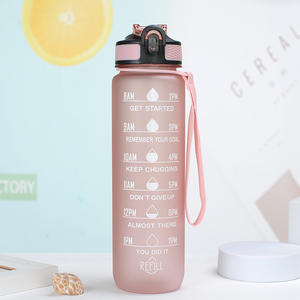 Bouteille d'eau motivante pour enfants, couleur dégradée, niveau de sécurité alimentaire, écologique, avec cordon - Product Image 4