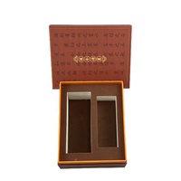 500ML * 1 pièce et 250ML * 1 pièce Double bouteille de vin emballage personnalisé boîtes cadeaux de Champagne rigides