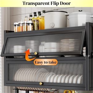 3-Tier <b>Wire</b> Dish <b>Rack</b> with Cover for Dish Drying Above-Sink Storage Organization Kitchen Sink Dish <b>Rack</b> Organization - Product Image 3