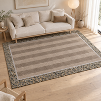 Tapis de luxe tufté à la main, antidérapant, rayé, original, parfait pour les salons et les chambres d'adolescents