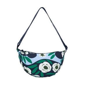 Huang Lei Women's Dumpling Bag Blue White Stripes Single Strap Zipper Closure Casual Crossbody Spring 2025 - Product Image 5
