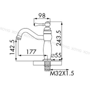 Antique European Style Single Hole Brass Basin Faucet Titanium Gold Rose Gold Basin Mixer Water Tap - Product Image 3