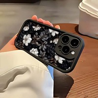Étui de protection antichoc en TPU avec motif floral Magnolia et design d'objectif en échelle pour iPhone 12 13 14 15 16 17 18 Pro Max