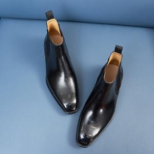 Bottes Chelsea en cuir Valentina style britannique, à bout pointu, à lacets, montantes, légères et antidérapantes, idéales pour les trajets professionnels. - Product Image 6