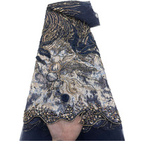 Tissu écologique 100 % polyester brodé de fleurs en sequins 3D pour robes de mariée, robes de soirée et tenues de fête