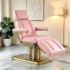 Lit <span class=keywords><strong>de</strong></span> soin électrique <span class=keywords><strong>chauffant</strong></span> en cuir PVC <span class=keywords><strong>de</strong></span> luxe, incurvé, pliable et repliable, pour spa, <span class=keywords><strong>massage</strong></span> et soins des cils, avec <span class=keywords><strong>surmatelas</strong></span> - Product Image 4